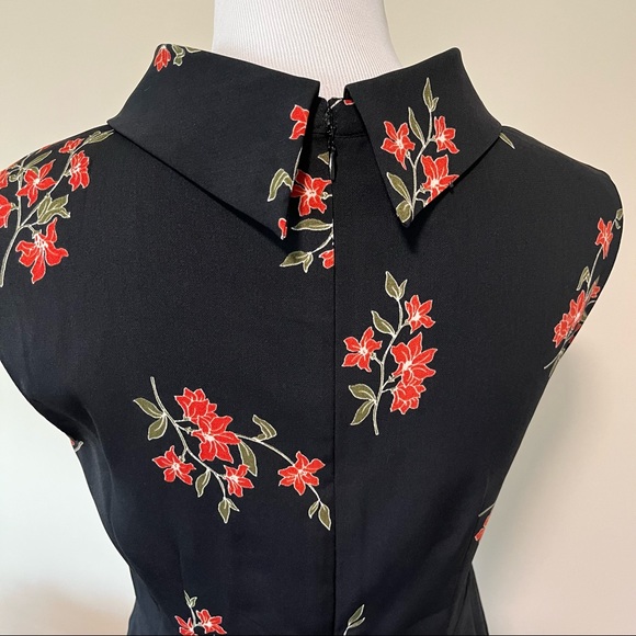 Ann Taylor Factory Floral Print Roll Neck Sheath Dress <2> - Picture 5 of 9